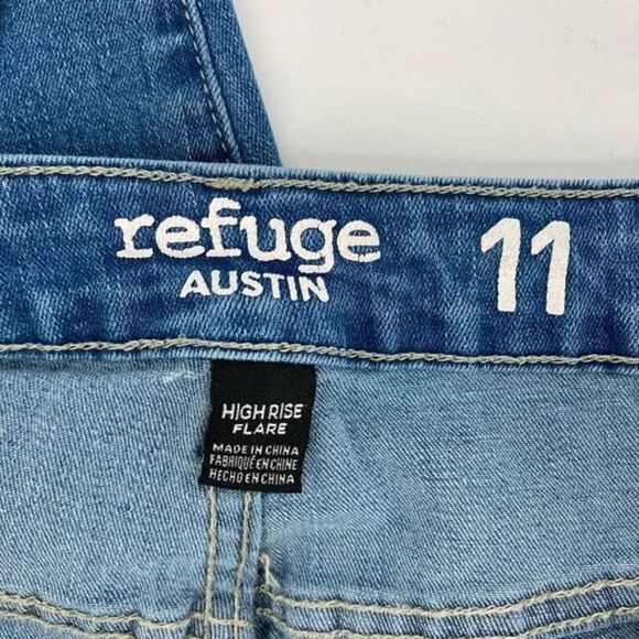Refuge Austin Light Wash High Rise Stretch Flare Jegging Denim Jeans Size 11 - Picture 13 of 15
